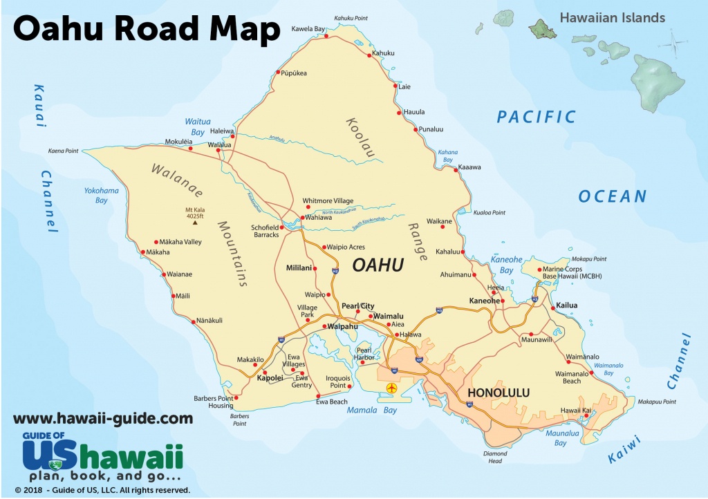 Oahu Maps - Printable Map Of Oahu Attractions