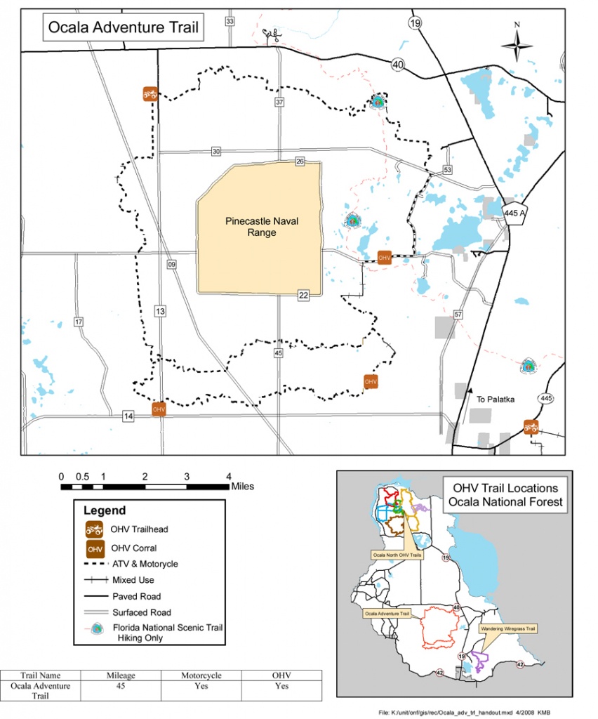 Ocala National Forest - Maps &amp;amp; Publications - National Forests In Florida Map