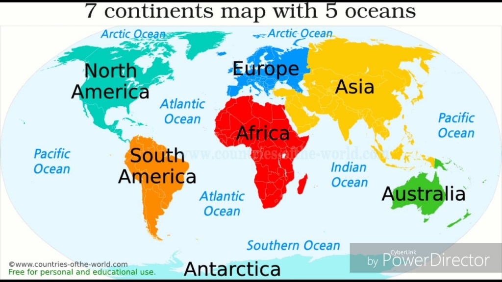 Ocean In The World Map 19 With Oceans 6 - World Wide Maps - Continents And Oceans Map Quiz Printable