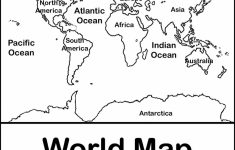 World Map Oceans And Continents Printable