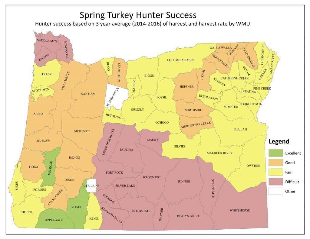 Odfw Spring Turkey Hunting Forecast - California Lead Free Hunting Map