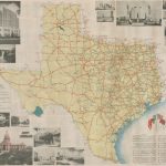 Official Map Of The Highway System Of Texas, 1936 – Save Texas   Official Texas Highway Map