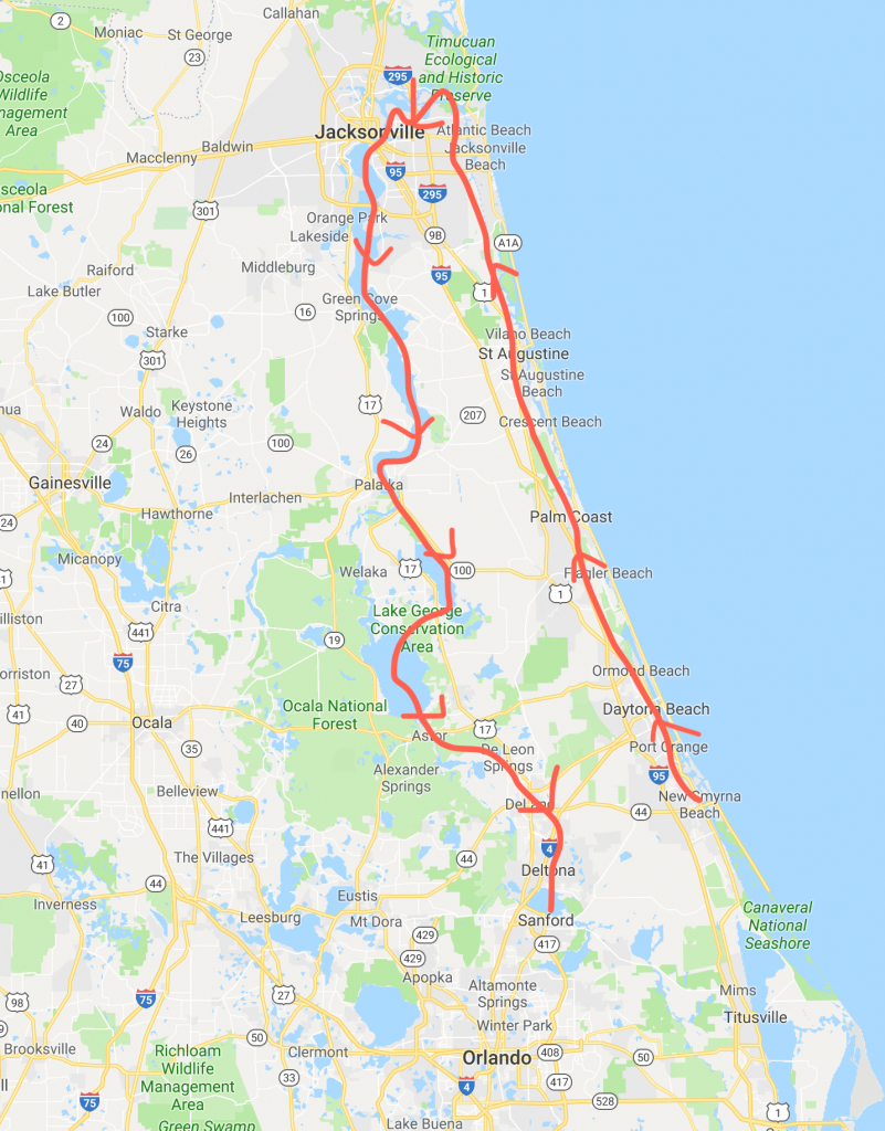 Oh No Bridge Closed And Exploring Marineland Florida Technomadia Marineland Florida Map 1 