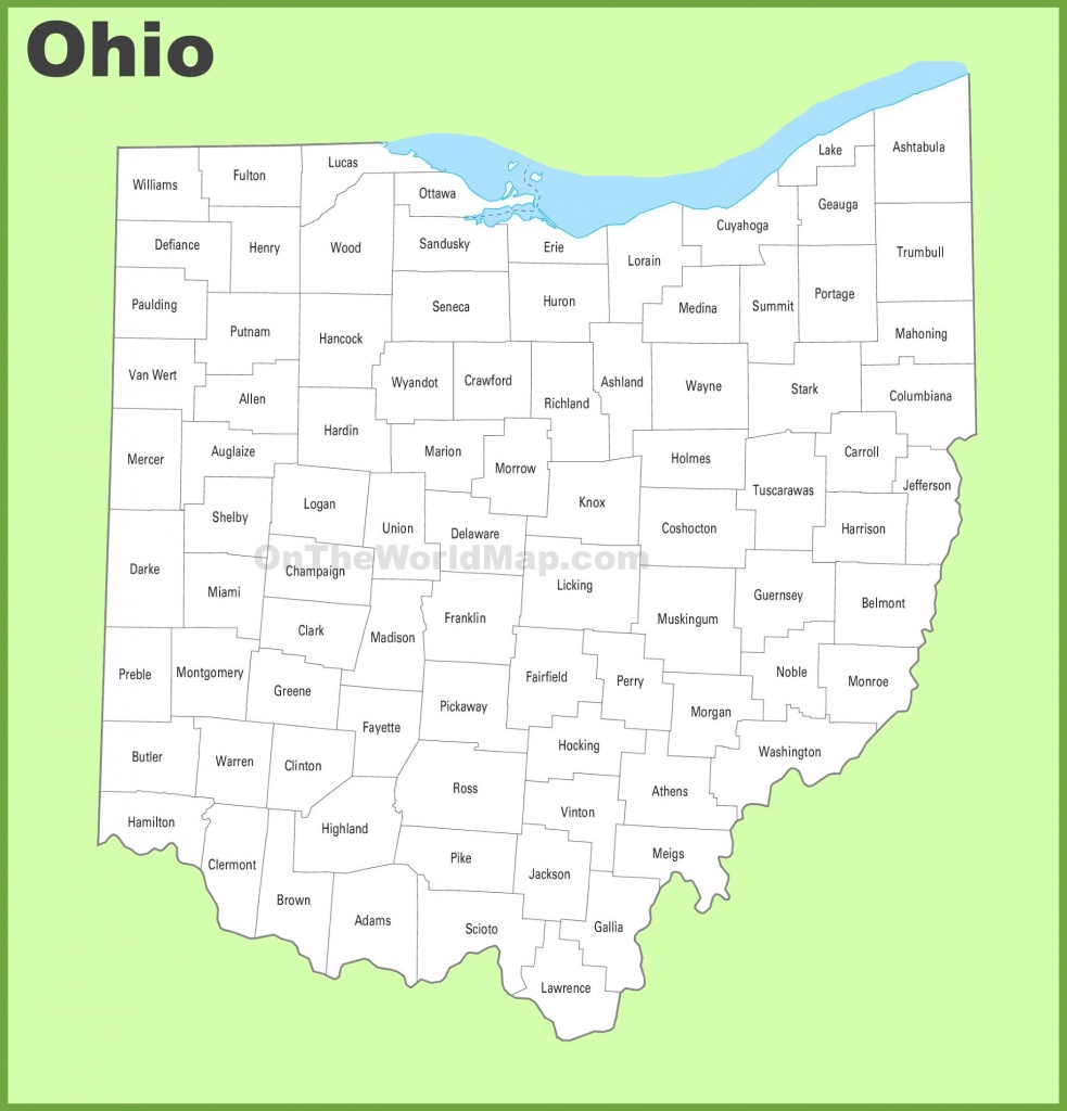 Ohio County Map Printable Map Of Ohio 