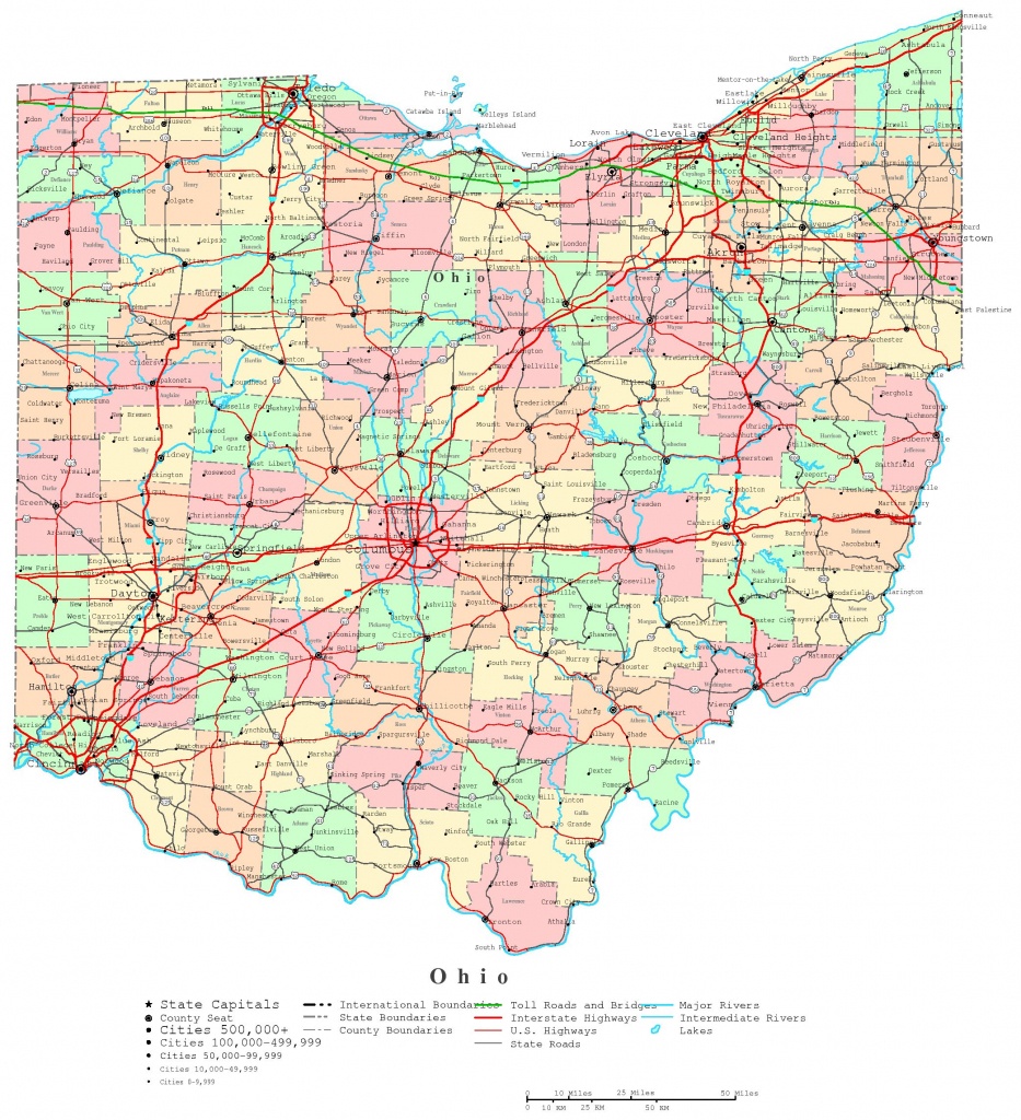 Ohio Printable Map - Ohio State Map Printable