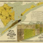 Old County Map   Galveston Texas Landowner   1890   Map Of Galveston Texas