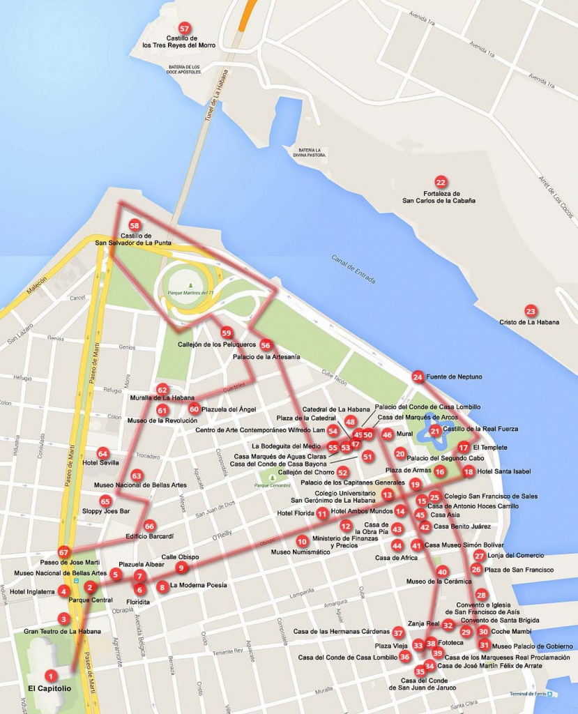 Old Havana Walking Tours (Maps+Texts) - Cuba - Cruise Critic Community - Havana City Map Printable