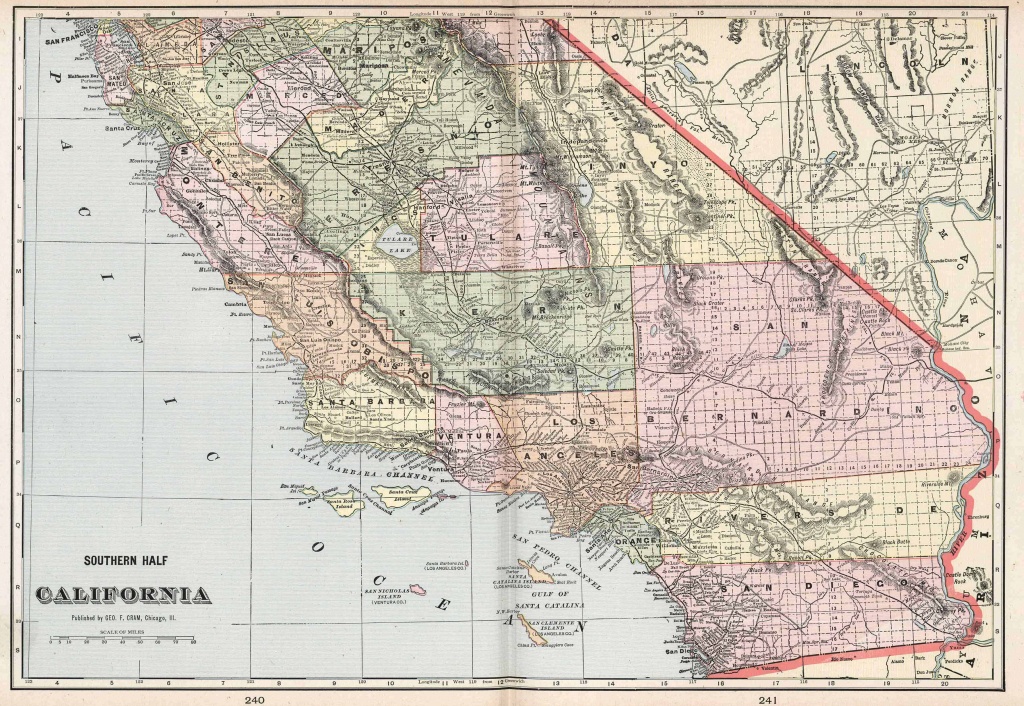 Old Historical City, County And State Maps Of California - Old Maps Of Southern California