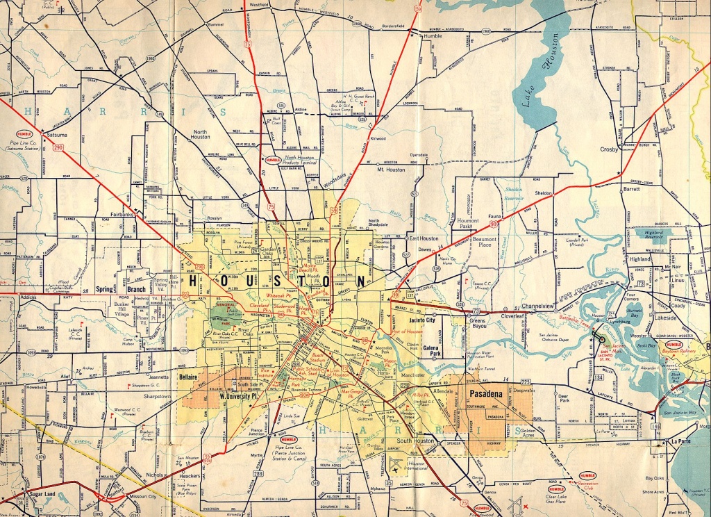 Old Houston Maps | Houston Past - Street Map Of Houston Texas