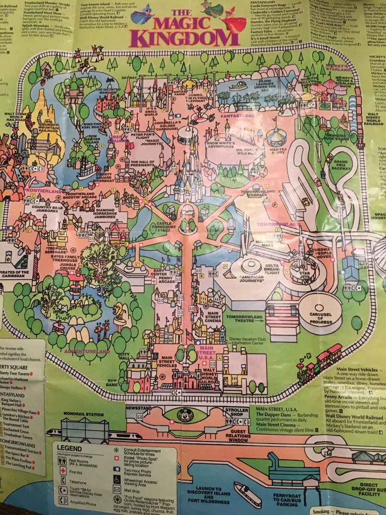 Old Magic Kingdom Map I Found : Waltdisneyworld - Magic Kingdom Orlando Florida Map