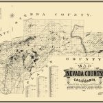 Old Mining Map   Nevada County California 1880   Gold Prospecting Maps California