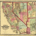 Old State Map   California, Nevada, Utah, Arizona 1873   California Nevada Arizona Map