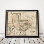 Old Texas Map Art Print 1835 Antique Map Archival | Etsy   Antique Texas Map Reproductions