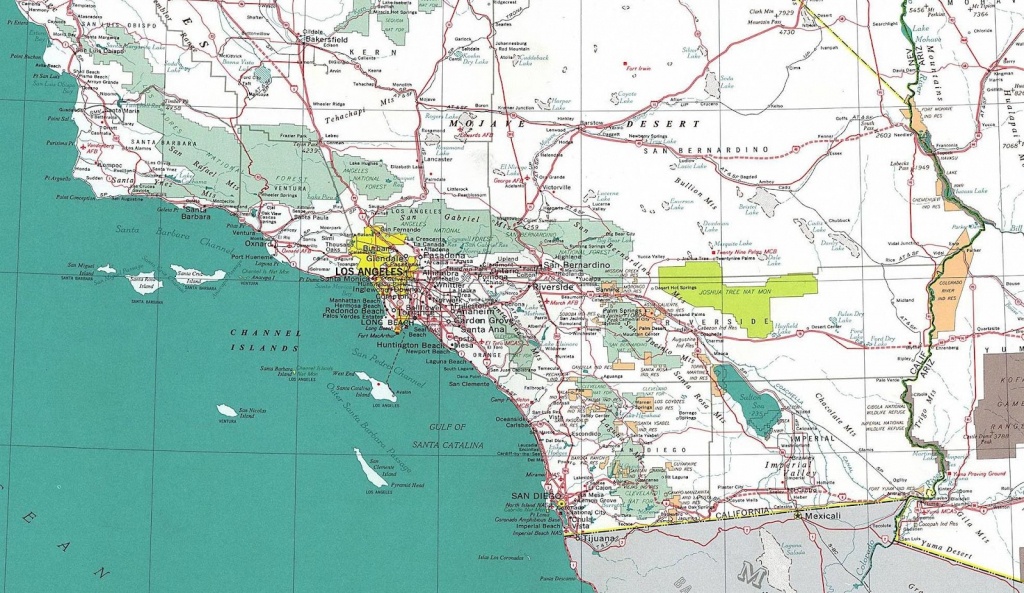 Online Maps Southern California Road Map Within South - Touran - Road Map Of Southern California