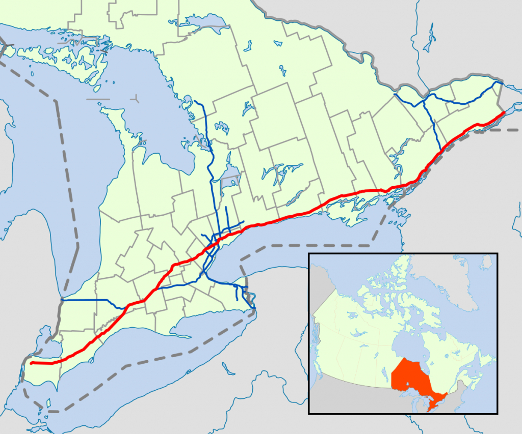Ontario Highway 401 - Wikipedia - Toronto California Map
