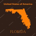 Orange Florida Map   Vector Illustration. — Stock Vector © Chekman1   Orange Florida Map