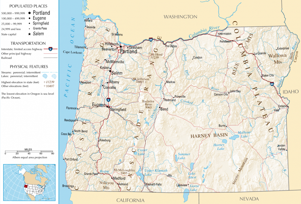 Oregon Map - Free Large Images | States | Oregon Map, Oregon - Oregon Road Map Printable