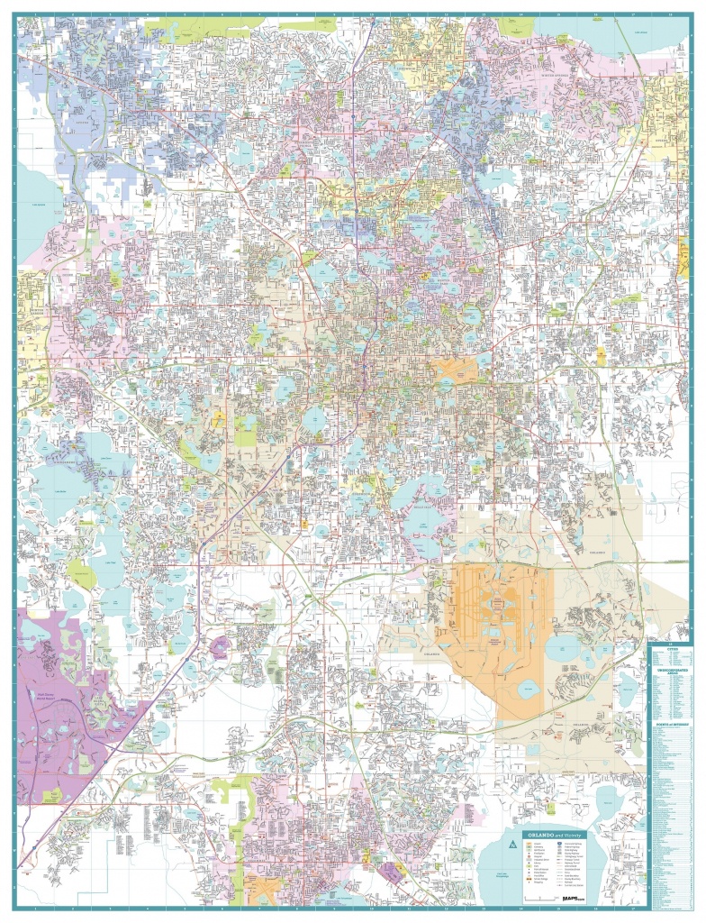 Orlando Florida City Map - Maps - Map Of Orlando Florida Area