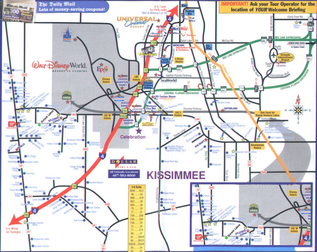 Orlando Florida Street Map And Travel Information | Download Free - Road Map Of Orlando Florida