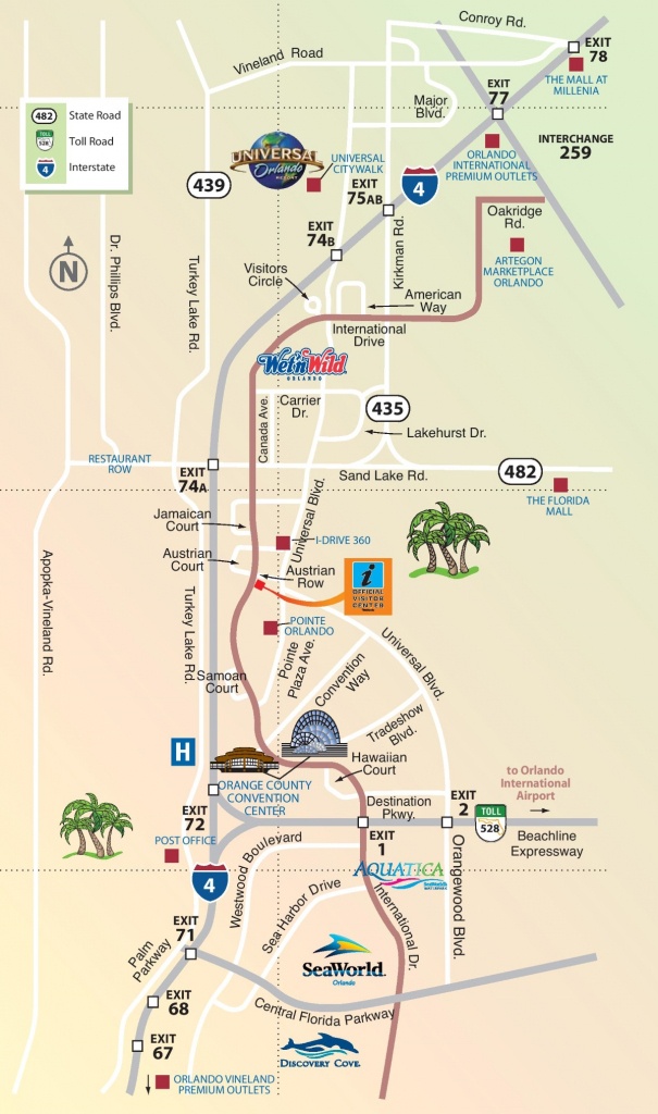 Map Of Orlando Florida International Drive Printable Maps   Orlando International Drive Area Map Map Of Orlando Florida International Drive 