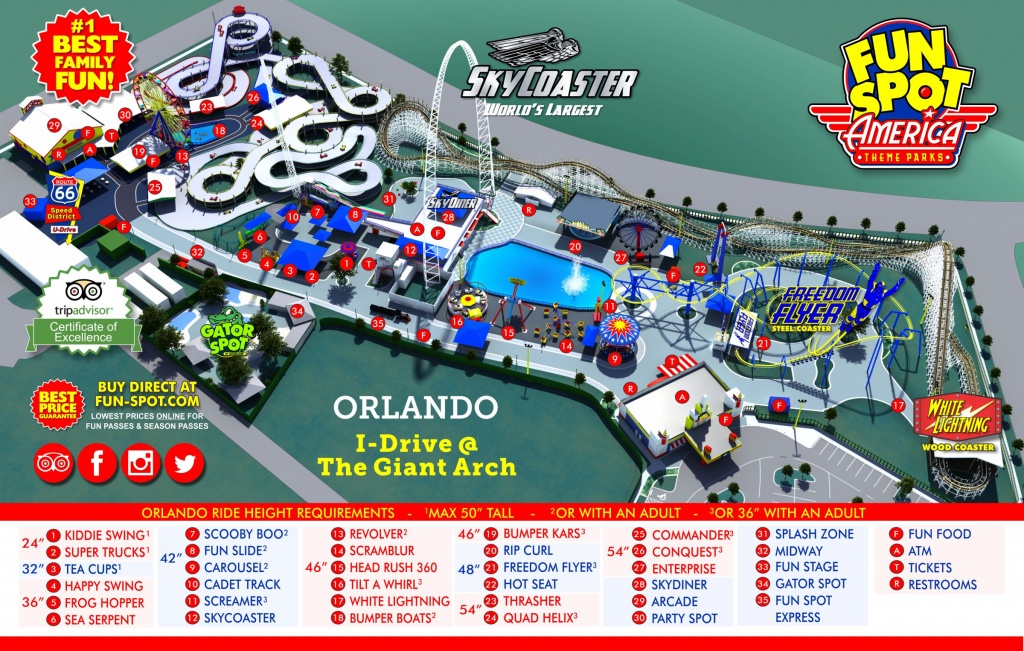 Orlando Park Map | Theme Park Map - Florida Parks Map