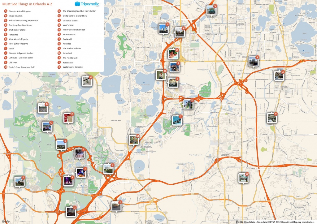 Orlando Printable Tourist Map In 2019 | Free Tourist Maps - Printable Map Of Orlando