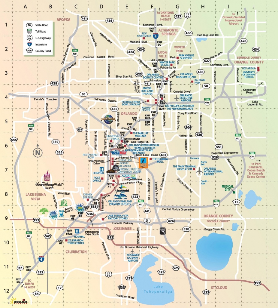 Orlando Theme Parks Map - Map Of Orlando Theme Parks (Florida - Usa) - Florida Theme Parks On A Map