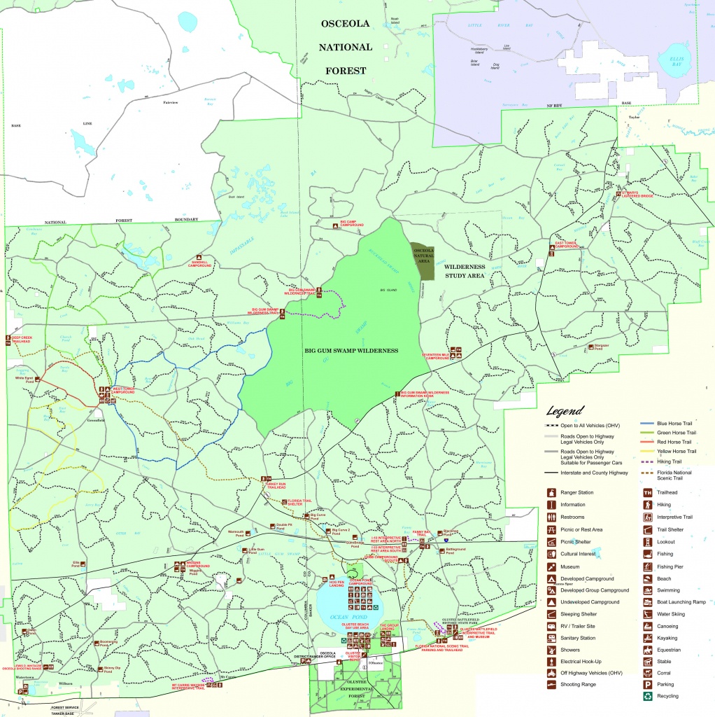 Osceola National Forest - Florida National Scenic Trail - Flood Zone Map Osceola County Florida