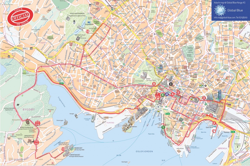 Oslo Map | Tourist Map Of Oslo ©@ | Thai Ambassy - Oslo Tourist Map Printable