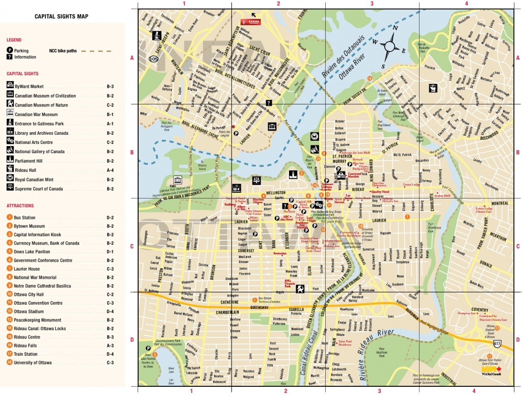 Ottawa Downtown Map - Printable Map Of Downtown Calgary
