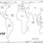 Outline Base Maps   Printable World Map With Continents And Oceans Labeled
