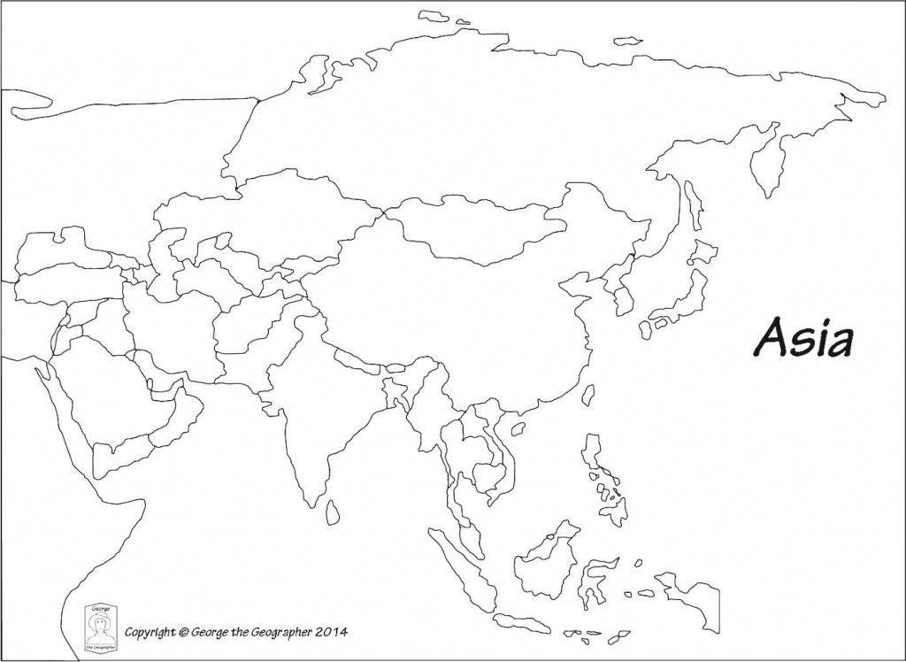 Outline Map Of Asia Political With Blank Outline Map Of Asia - Asia Outline Map Printable