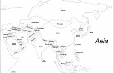 Printable Map Of Asia With Countries And Capitals