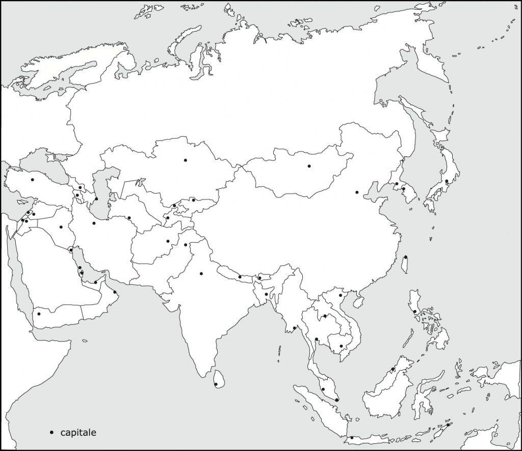 Outline Map Of Asia With Countries Throughout Roundtripticket Me - Asia Outline Map Printable
