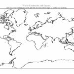 Outline Map Of Continents And Oceans With Printable Map Of The World   Free Printable Map Of Continents And Oceans