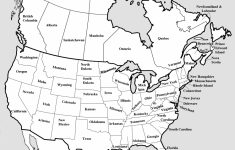 Printable Map Of Us And Canada
