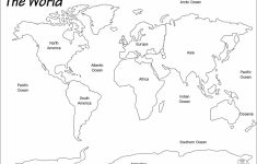 Labeled World Map Printable