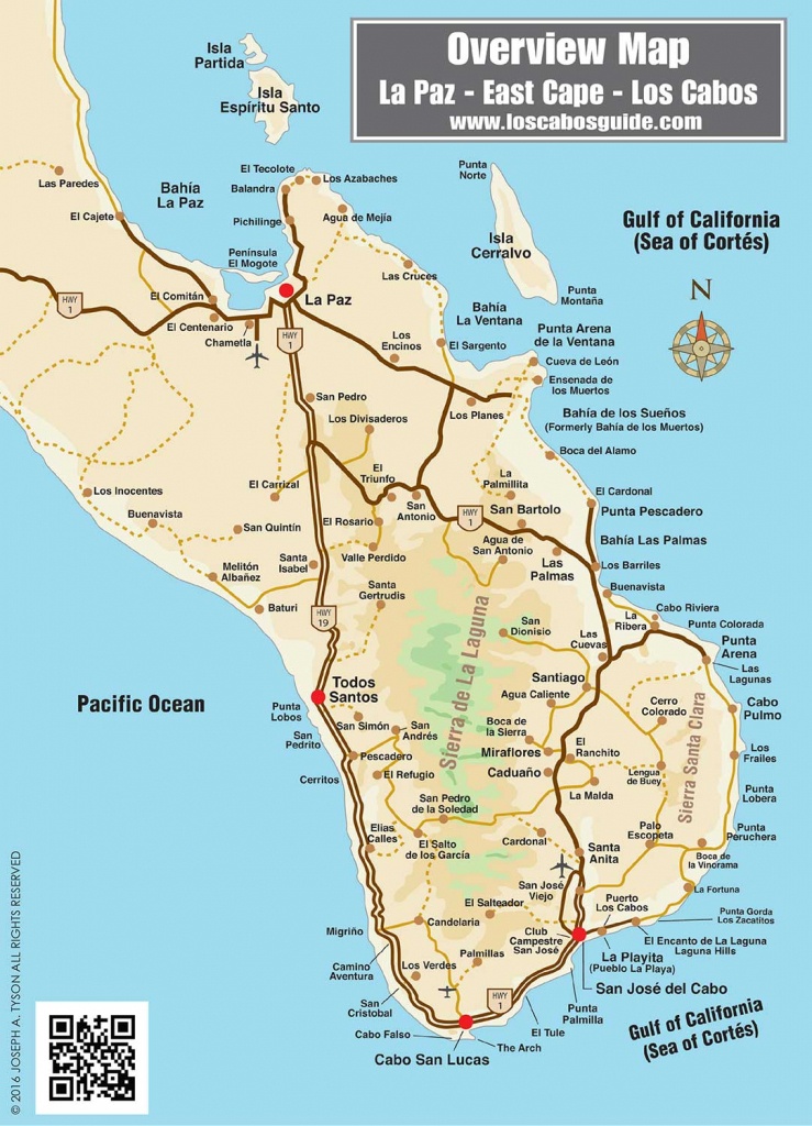 Overview Map Of Southern Baja - Los Cabos Guide - La Paz Baja California Map