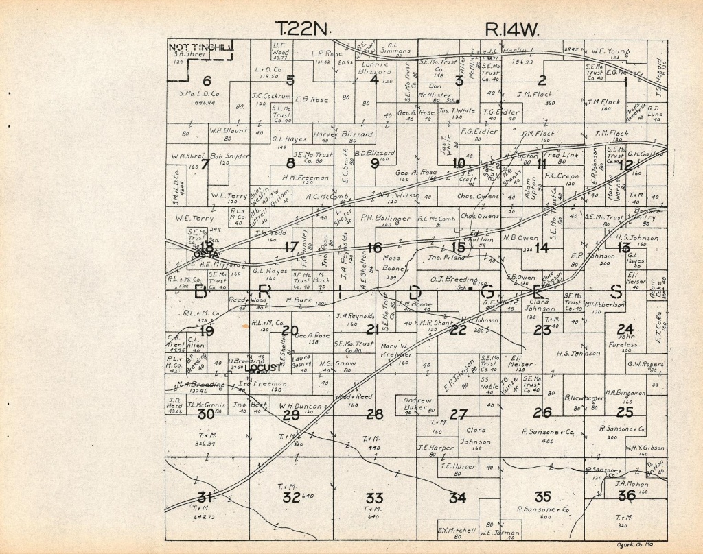 Ozark County, Missouri: Maps And Gazetteers - Texas County Missouri Plat Map