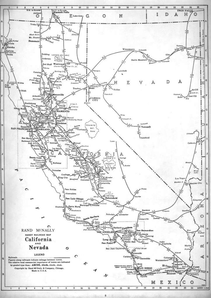 P-Fmsig :: 1948 U.s. Railroad Atlas - California Railroad Map