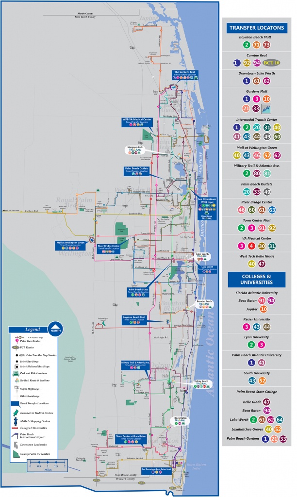 Palm Tran Bus Service - Wellington Florida Map