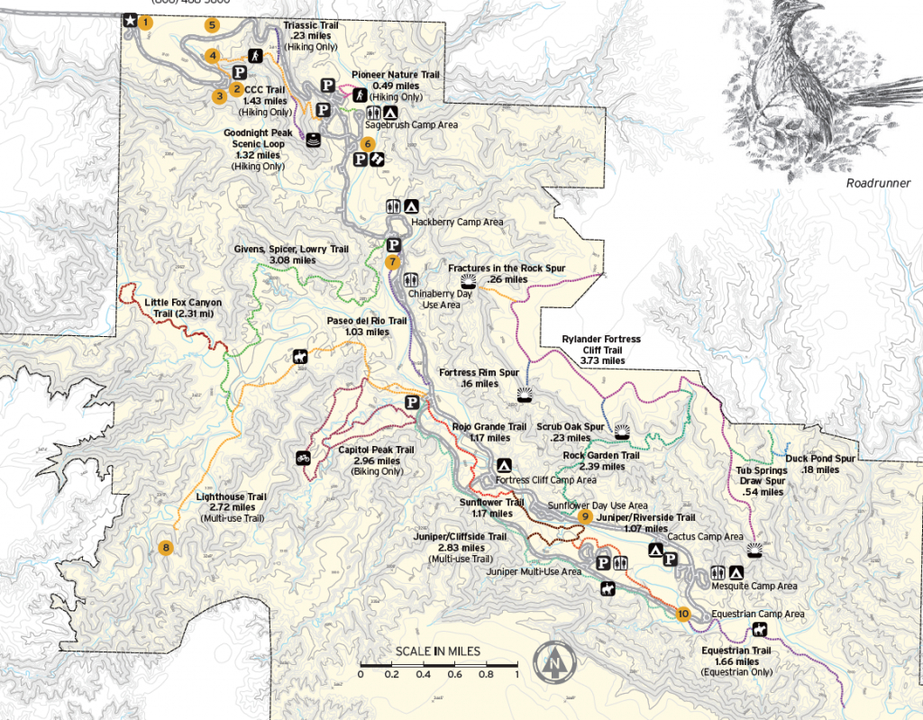 Palo Duro Canyon State Park - Trailmeister - Palo Duro Canyon Map Of Texas