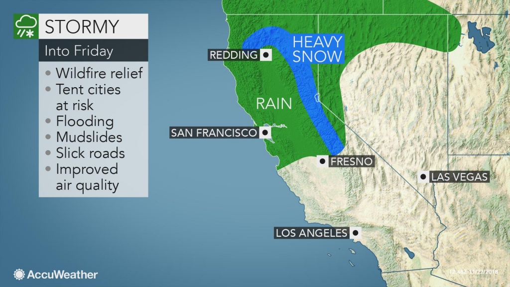 Parade Of Storms To Heighten Mudslide Danger, Douse Wildfires In - California Night Hunting Map