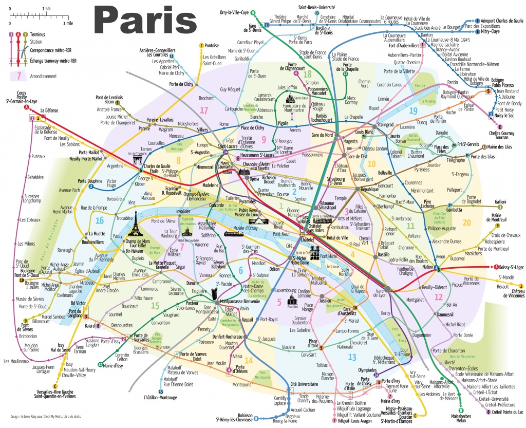 Paris Attractions Map Pdf - Free Printable Tourist Map Paris, Waking - Printable Tourist Map Of Paris France