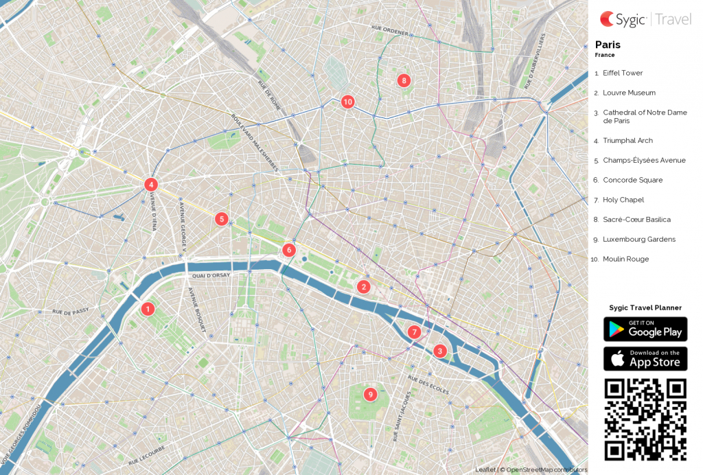 Paris Printable Tourist Map | Paris Travel Tips ✈ | Tourist Map - Free Printable Map Of Paris