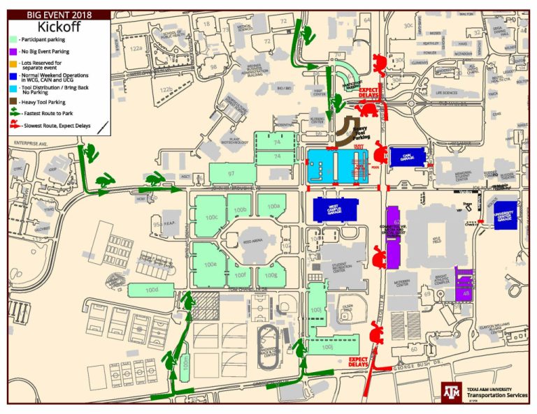 Parking Map Tamu | Dehazelmuis - Texas A&m Parking Lot Map - Printable Maps