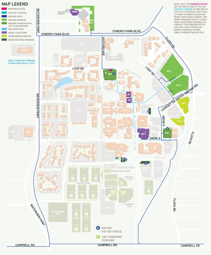 Parking, Maps And Directions To Venues - Events - School Of Arts And - Texas Map Directions