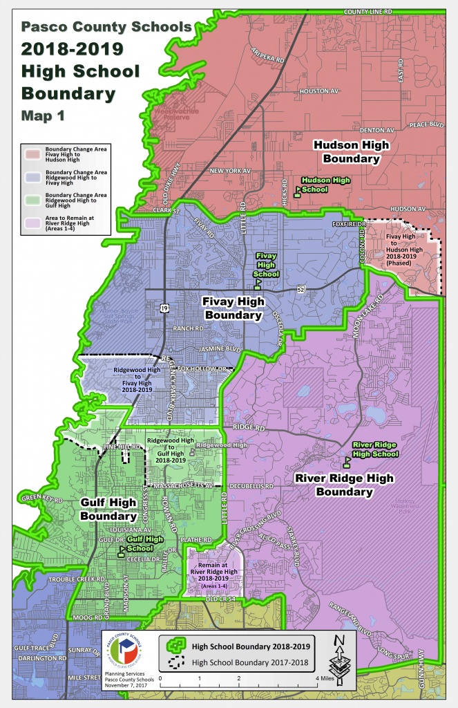 Pasco School District Posts Proposed Rezoning Map For Ridgewood High - Hudson Florida Map