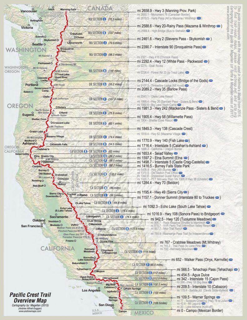 Pct Map California | California Map | Pct | Forrest Gump, Cestování - Pct Map California
