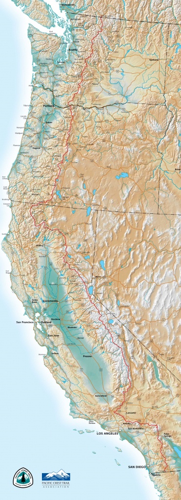 Pct Maps - California Hiking Trails Map